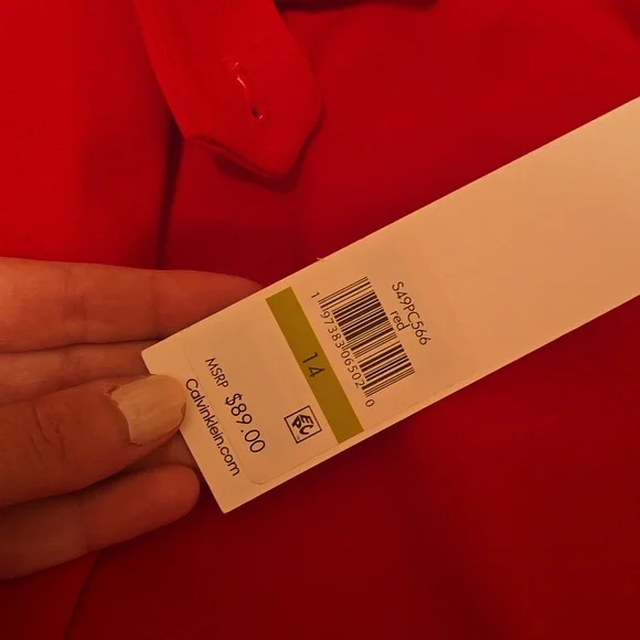 Women's CK Red Suit Pants - Picture 3 of 6